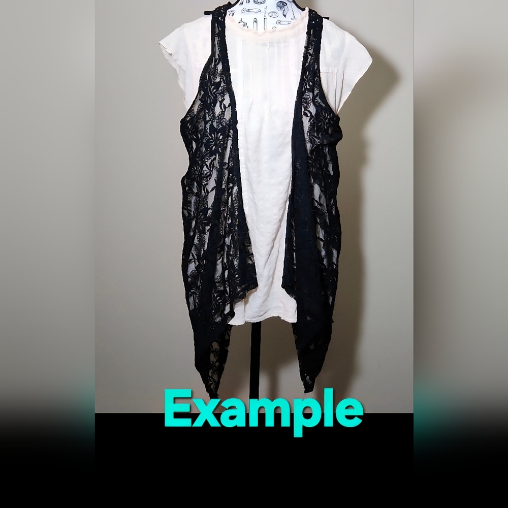 Daytrip Black High Low Lightweight Vest Women's Large - Picture 15 of 16